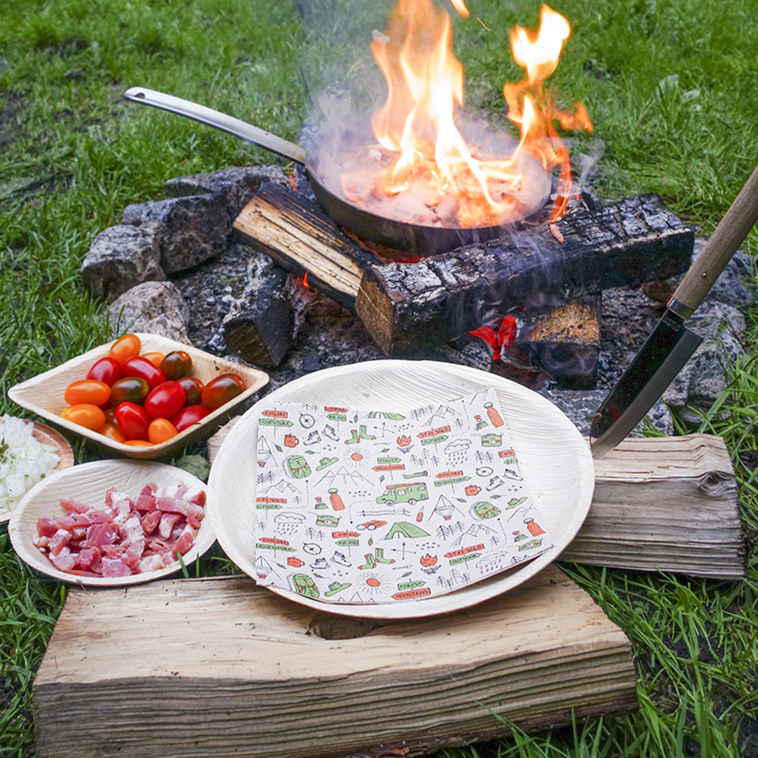 Eco Paper Napkins 33cm, Time for Camping image 2